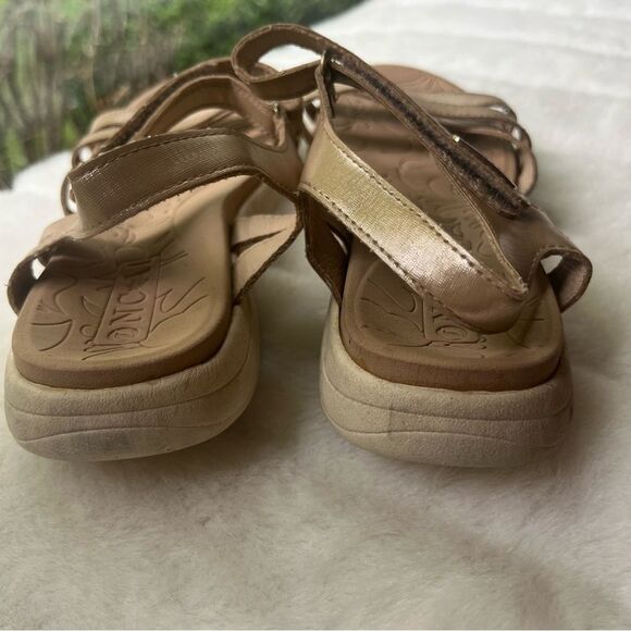 ONCAI Sandals Orthotic Arch Support Leather Lightweight Comfort Gold/Khaki Sz 9 - Picture 8 of 16